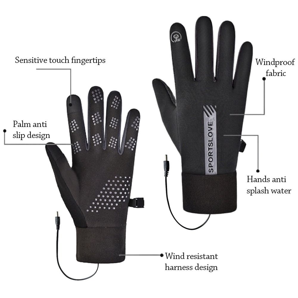 창의적인 겨울용 USB 발열 장갑 조절 가능한 방수 충 - Heated Gloves Electric 리뷰 및 가격